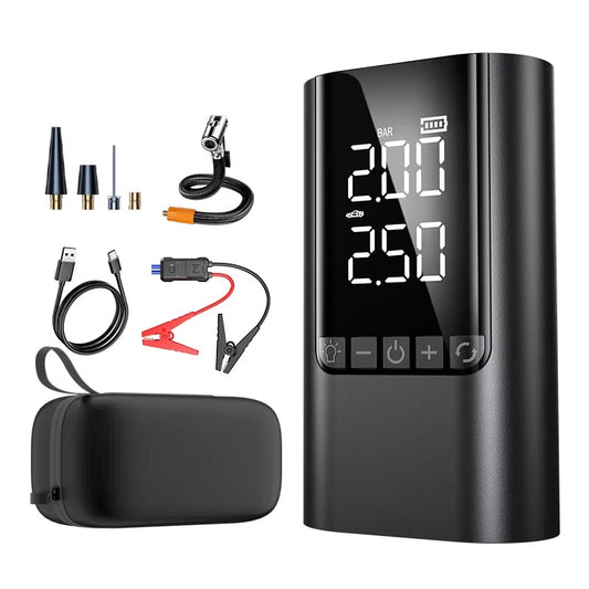 INICIADOR BATERIA 4 EN 1 | INICIA + INFLA + ILUMINA + POWERBANK